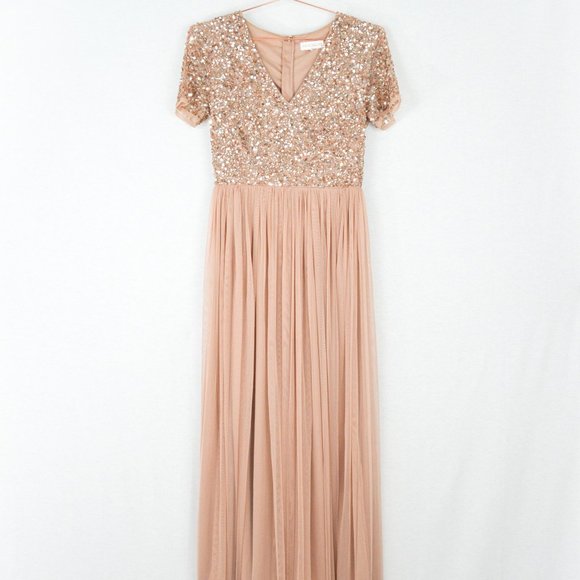 ASOS Maya Muted Blush Size 6 Formal Dress - Picture 2 of 9